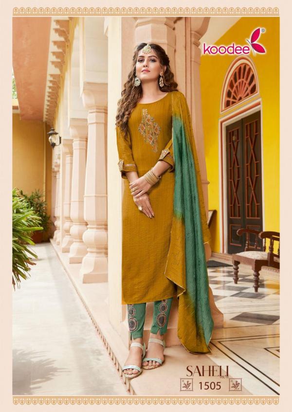 Koodee Saheli 15 Festive Wear Chinon Designer Ready Made Collection